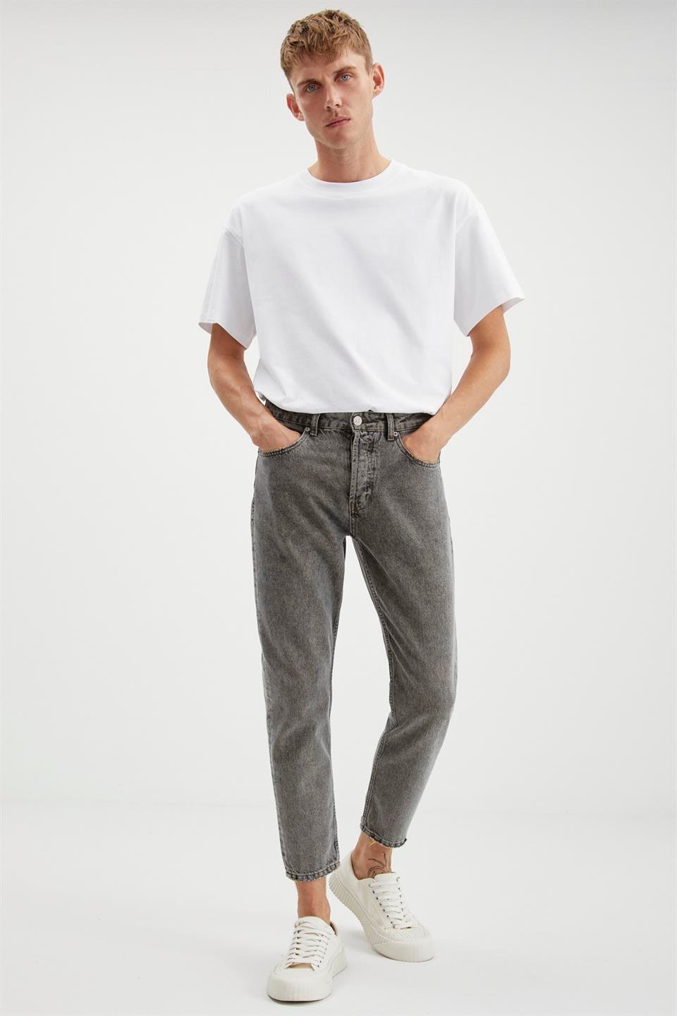 GILBERTO  Regular Gri Tekli Jeans