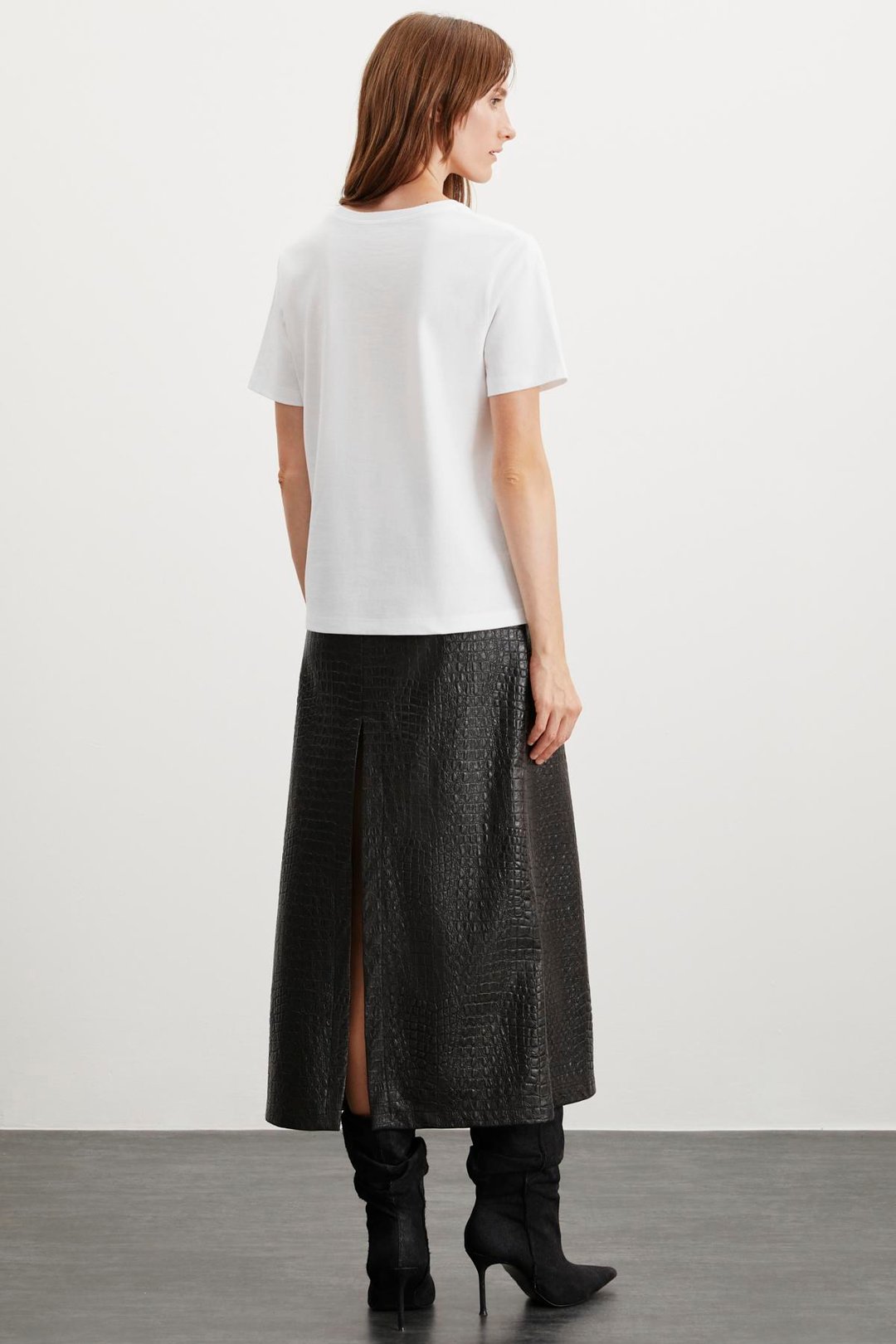 GLENDA Basic Regular Beyaz Tekli T-Shirt