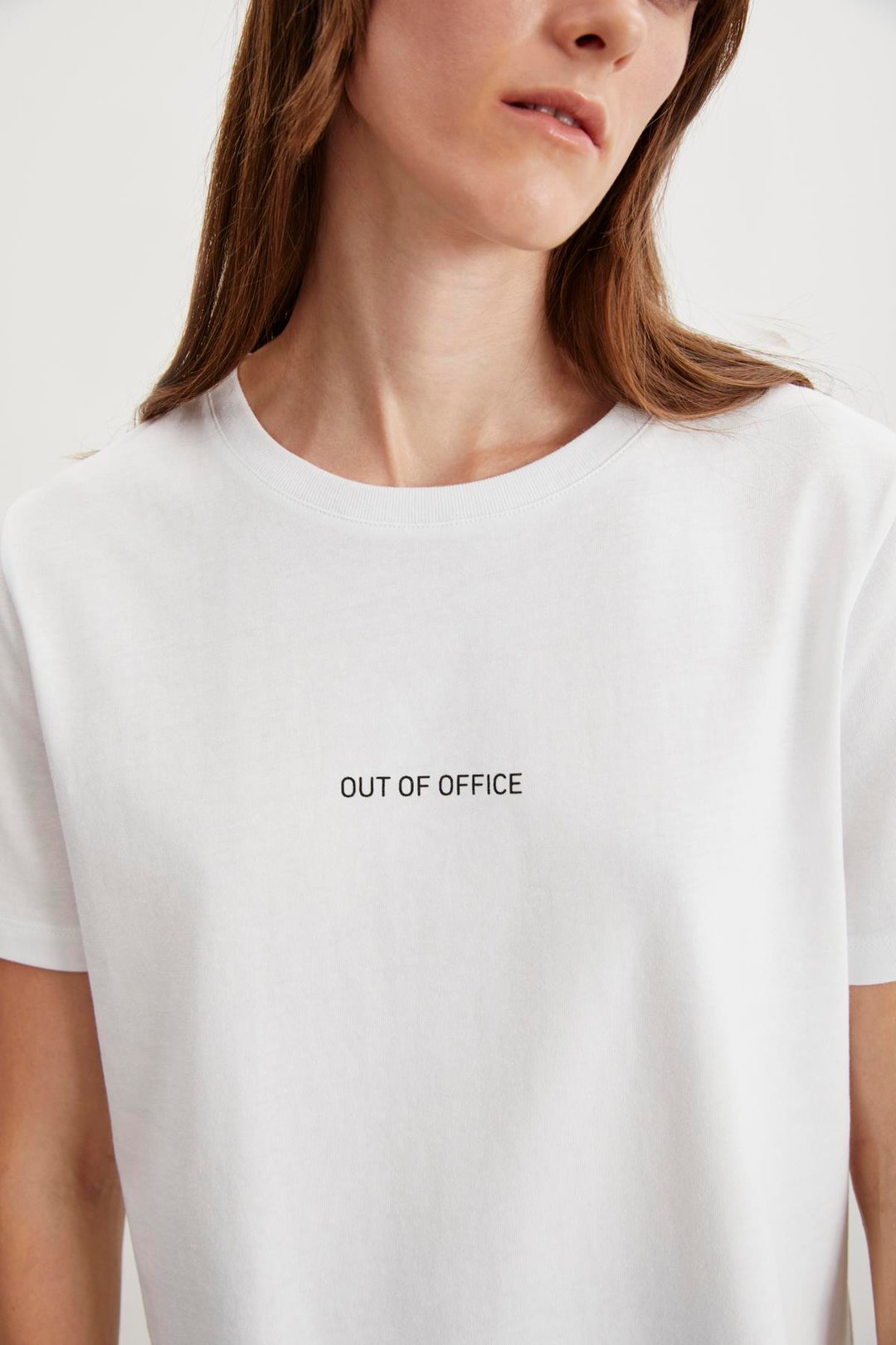 GLENDA Basic Regular Beyaz Tekli T-Shirt