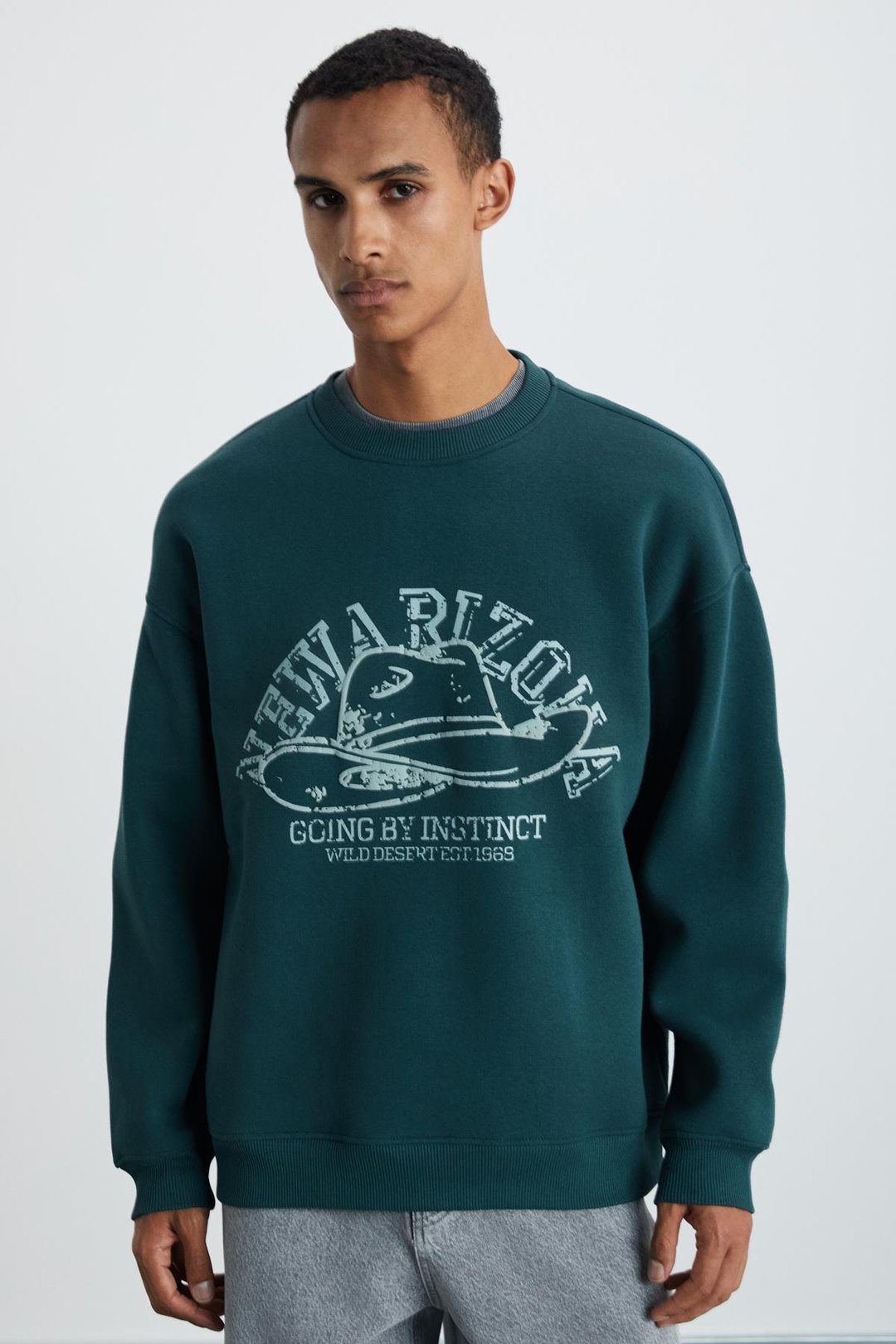 HAT Erkek Yumuşacık Yeşil Sweatshirt