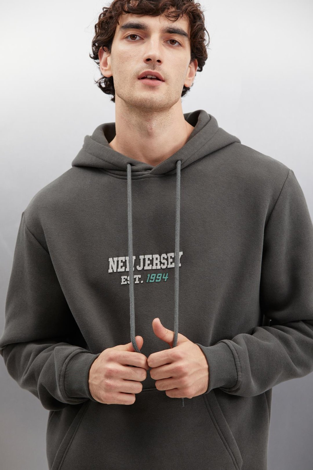 HERALD  Oversize Koyu Gri Tekli Sweatshirt