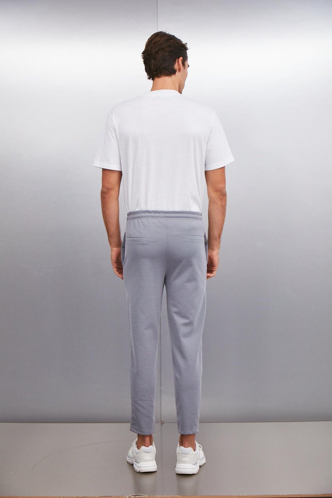 HUXLEY  Regular Gri Tekli Pantolon