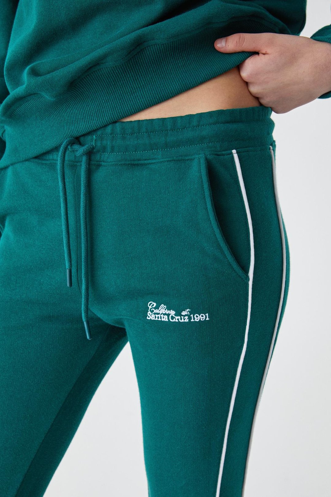 ICA Kadın Regular Ispanyol Paça Yüksek Bel Yeşil Eşofman Altı