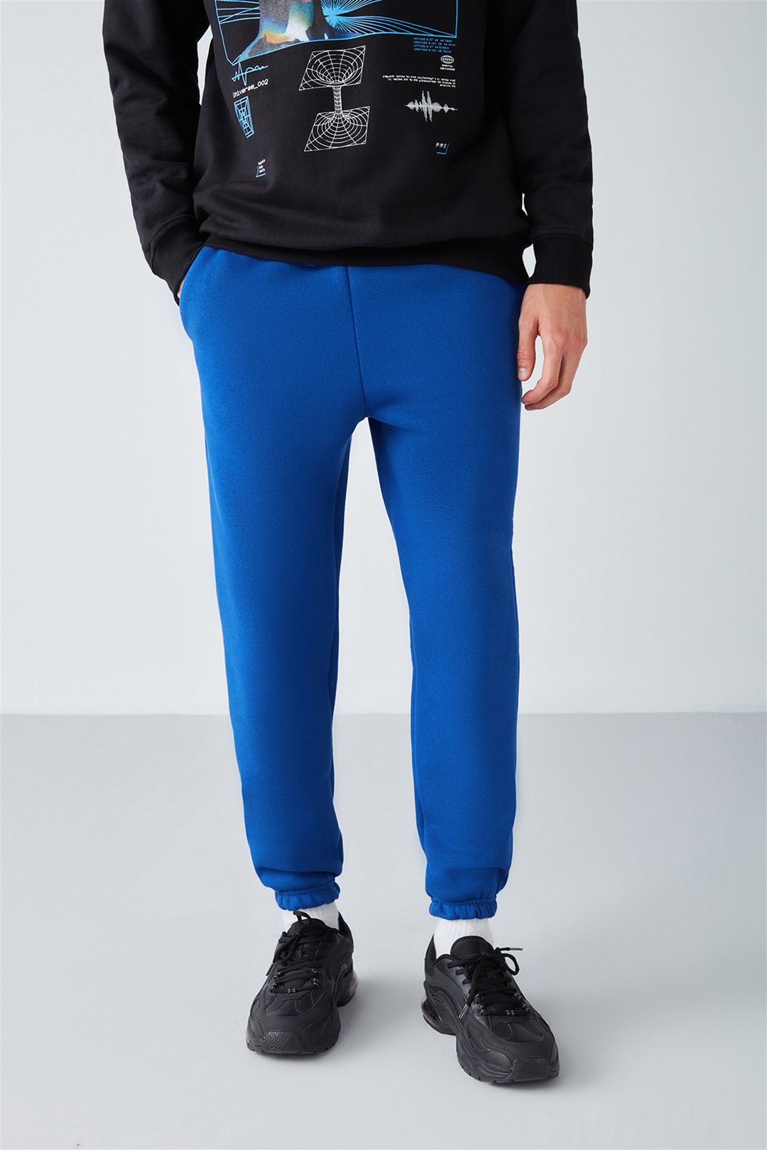 INSIDE Örme Regular Saks Mavi  Eşofman Altı