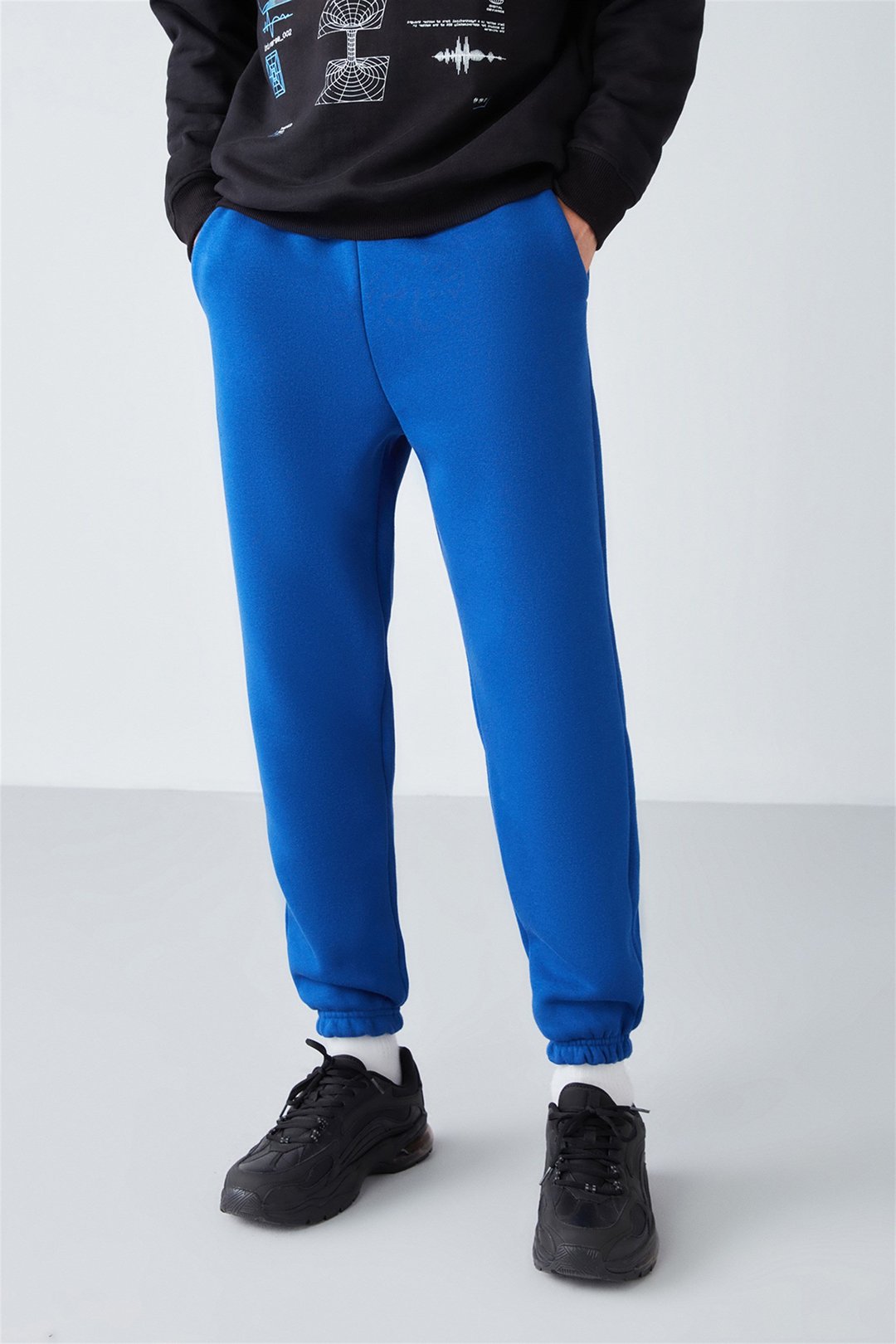 INSIDE Örme Regular Saks Mavi  Eşofman Altı