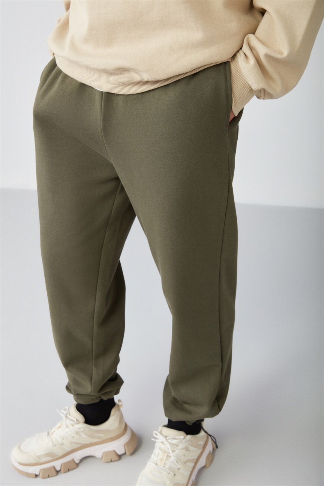 INTERNAL Örme Comfort Haki  Eşofman Altı