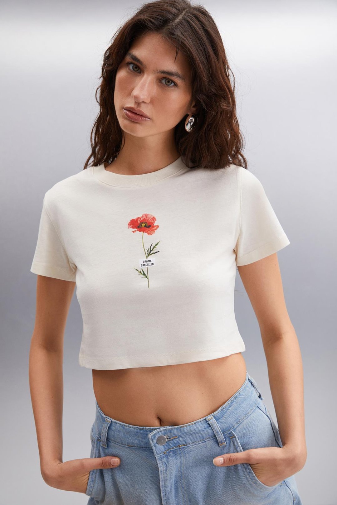 IRMA  Crop Vanilya Tekli T-Shirt
