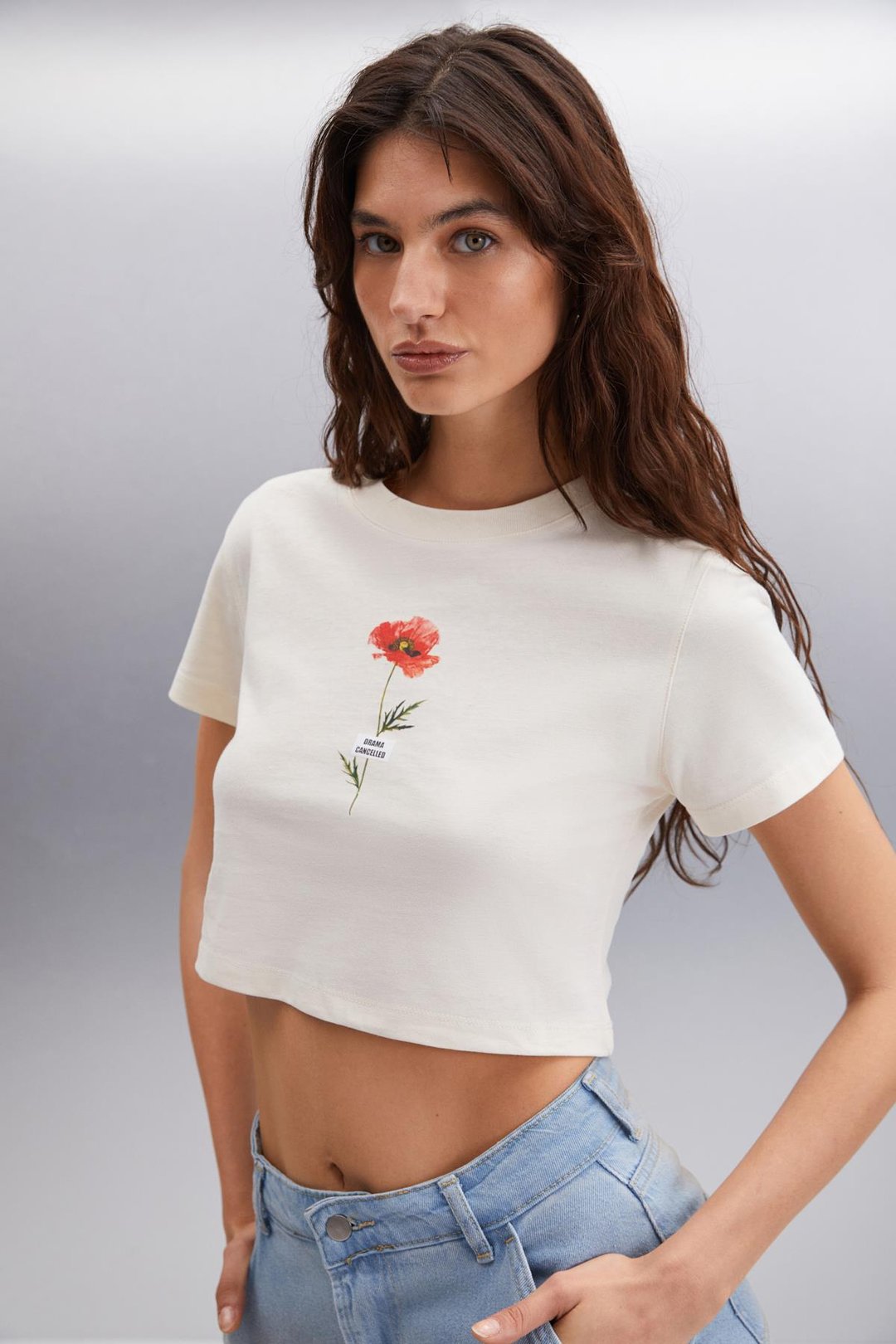 IRMA  Crop Vanilya Tekli T-Shirt