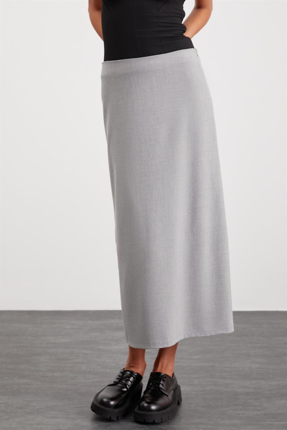 ISLA   Gri Tekli Etek