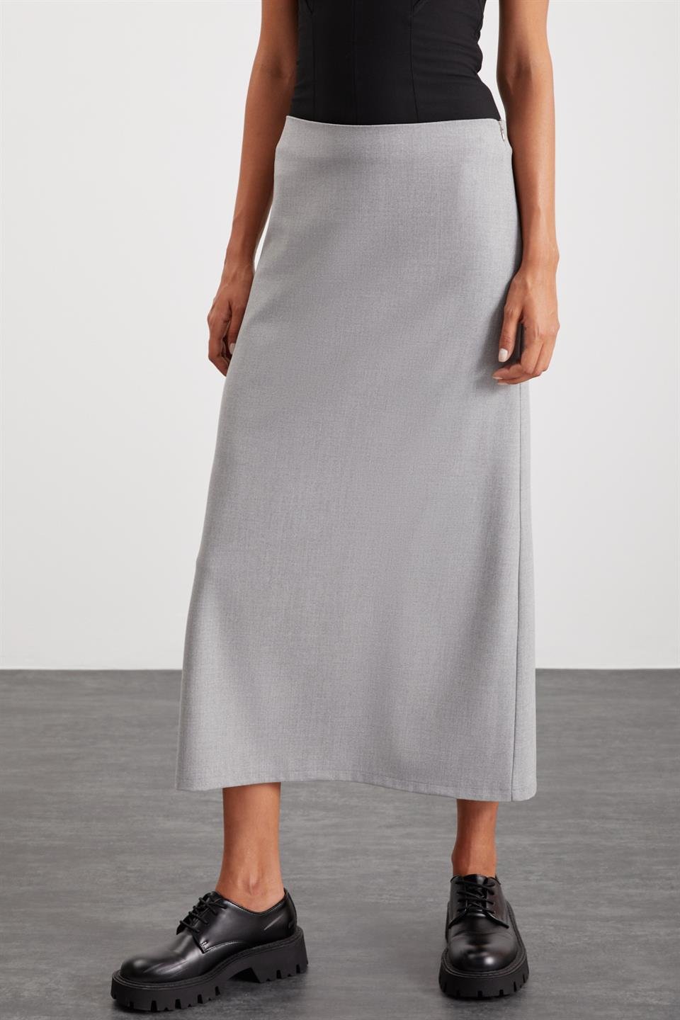 ISLA   Gri Tekli Etek