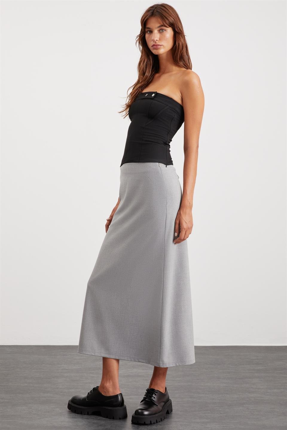 ISLA   Gri Tekli Etek