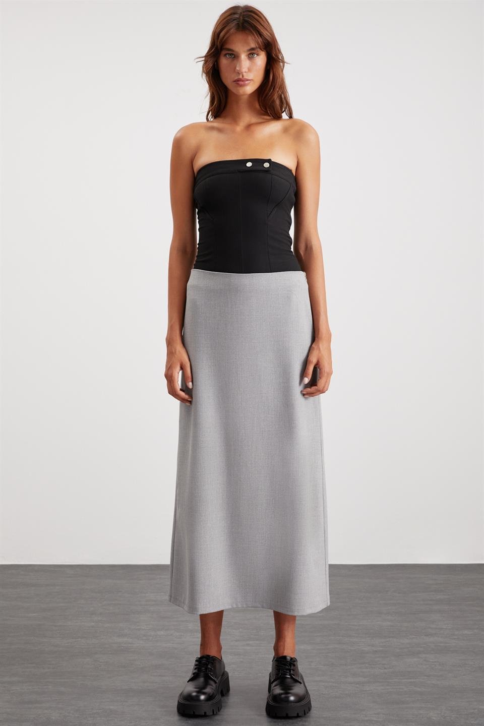 ISLA   Gri Tekli Etek