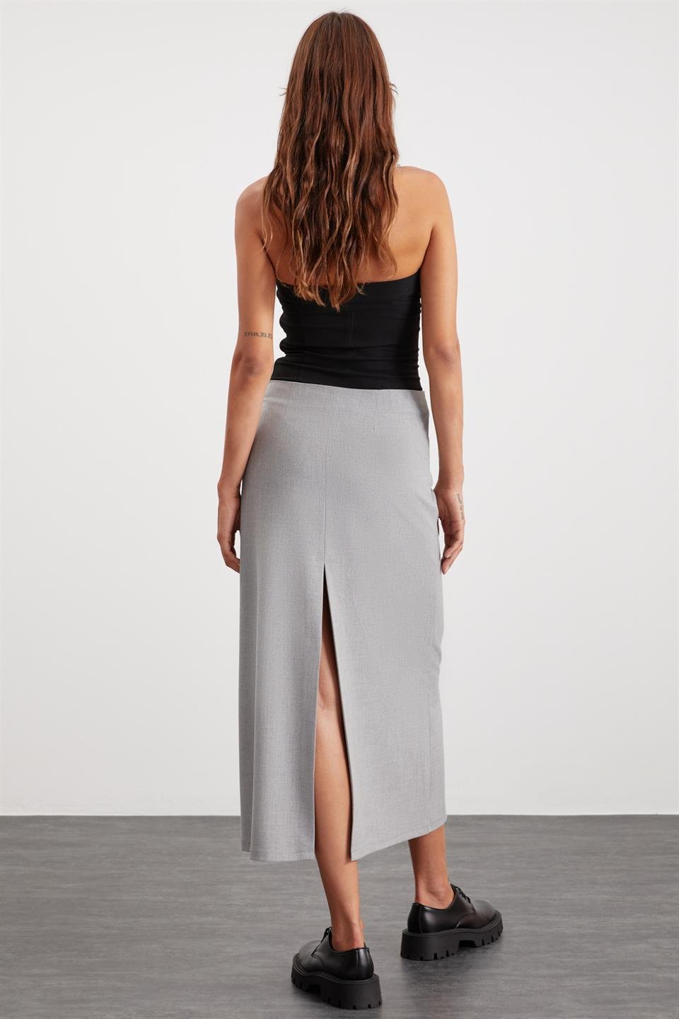 ISLA   Gri Tekli Etek