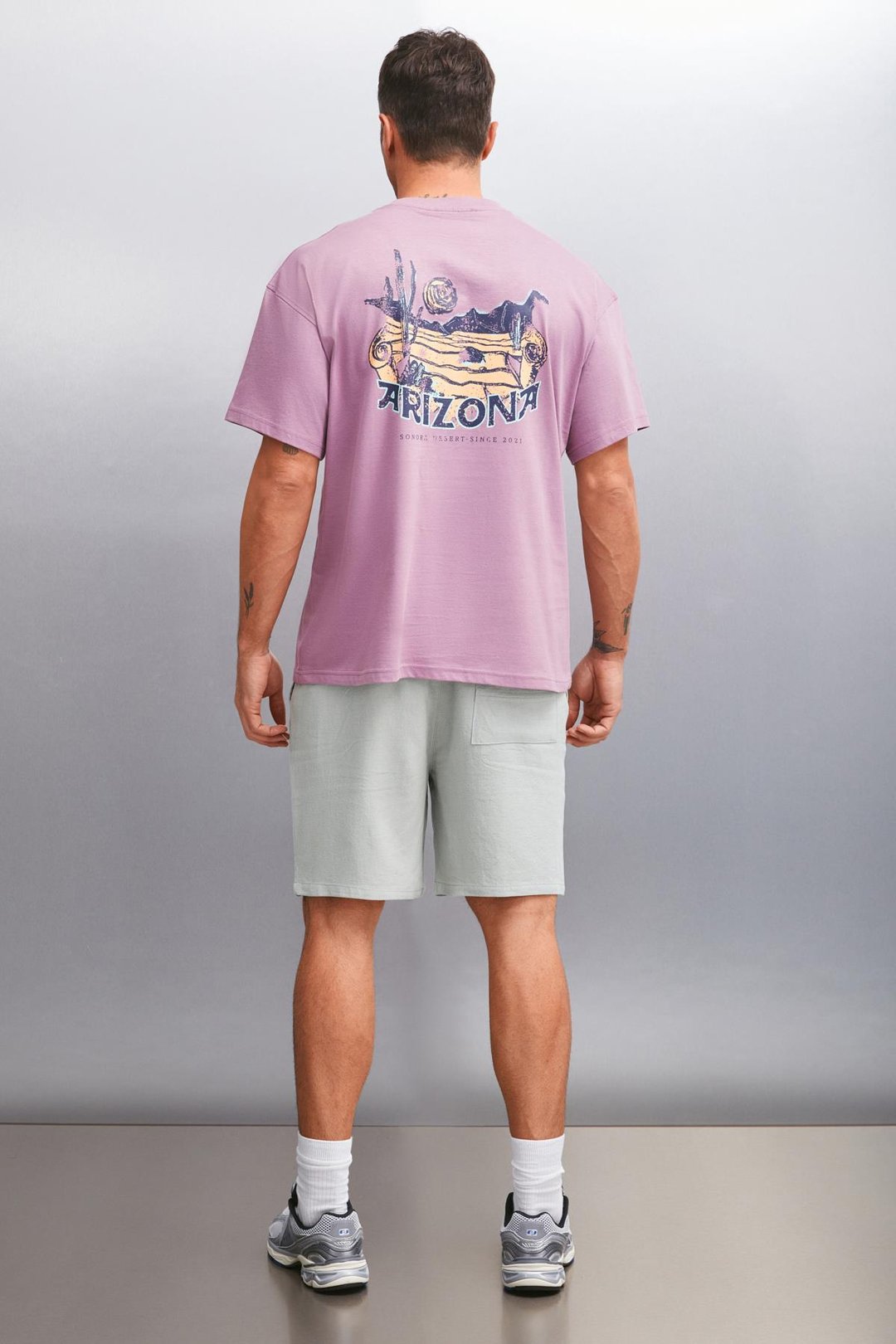 JAKE  Oversize Mürdüm Tekli T-Shirt