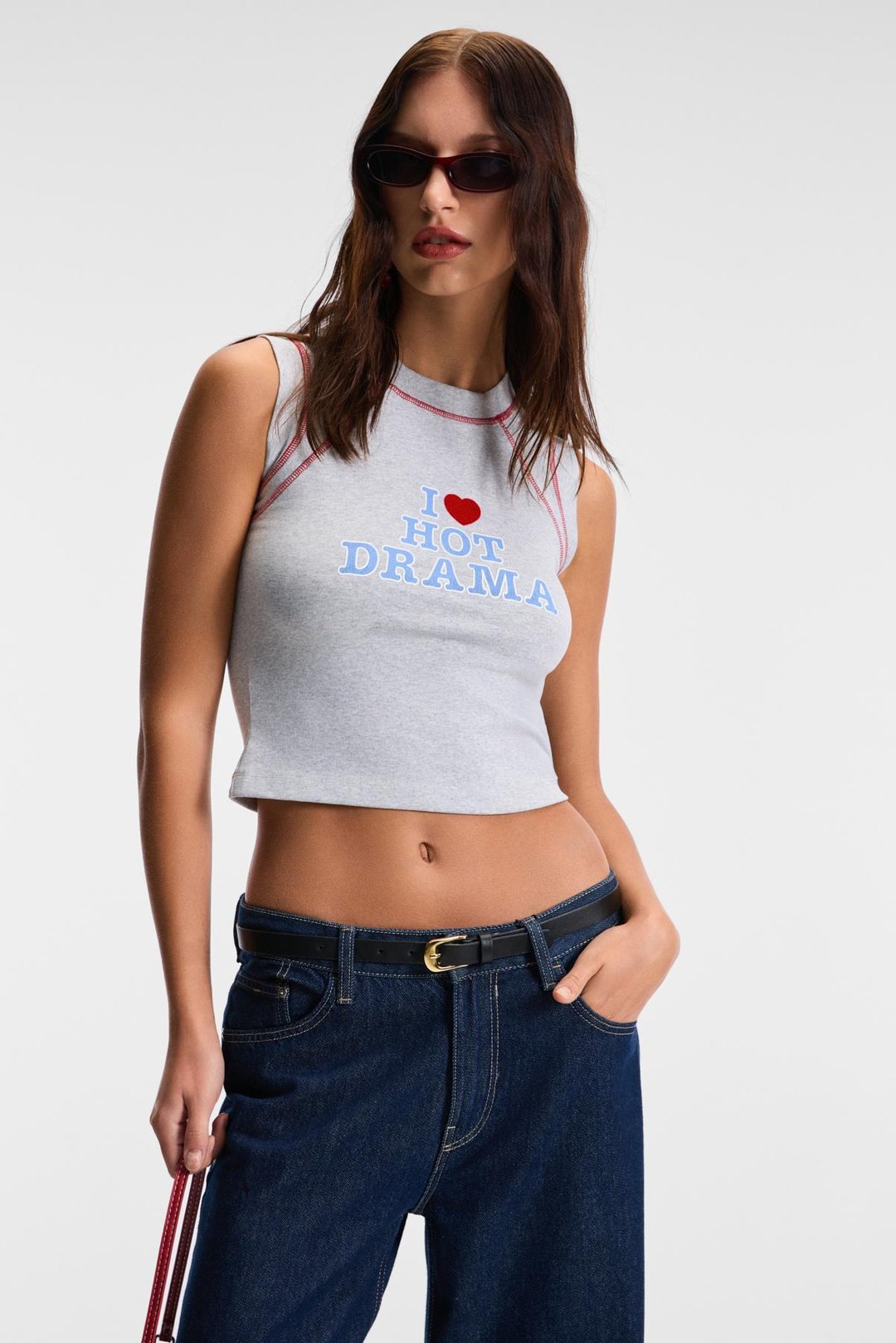 JASVELLA Kadın Esnek Kumaşlı Halter Yaka Slim Fit Grimelanj Atlet