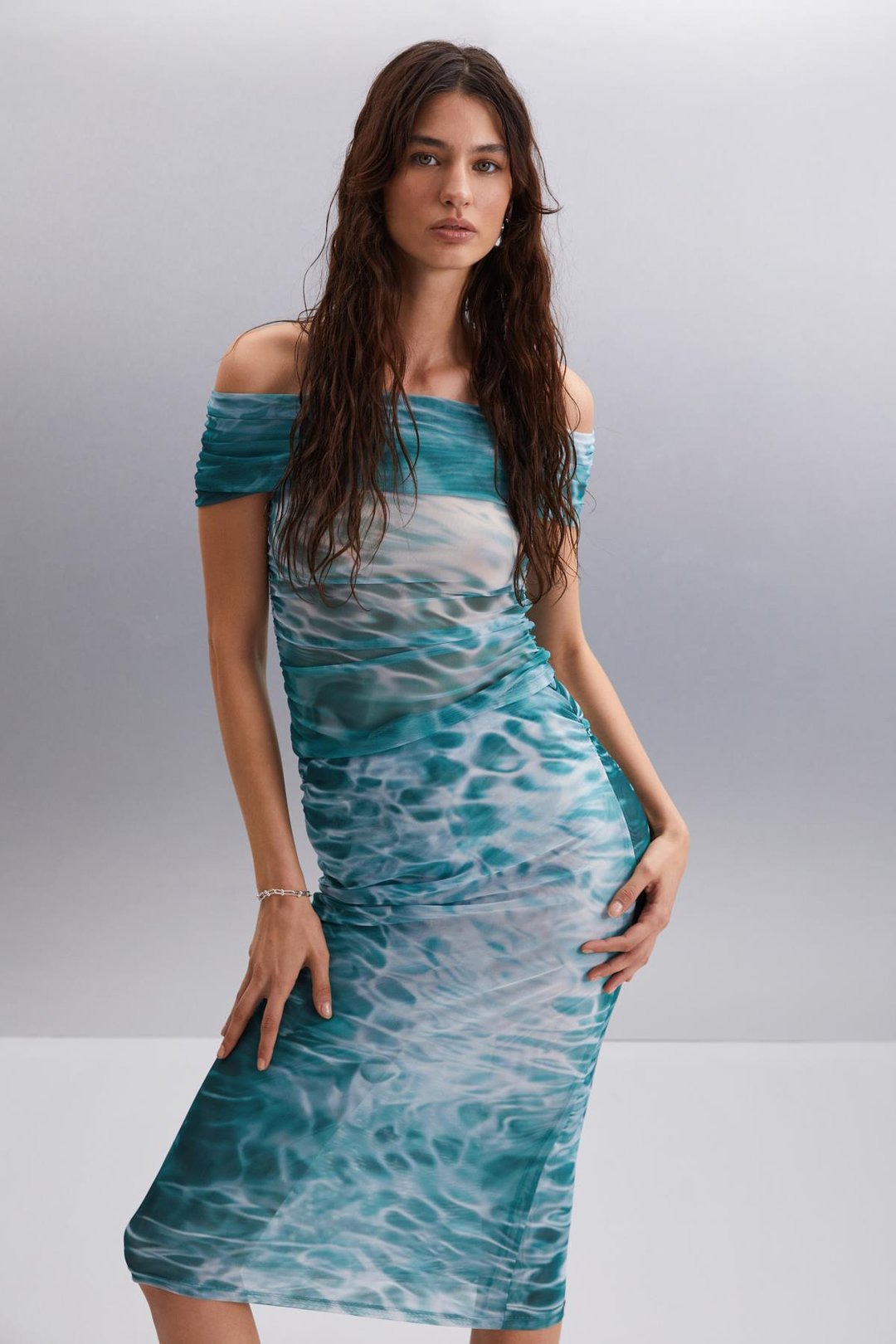 JAVIERA Basic Slim Desenli Tekli Etek