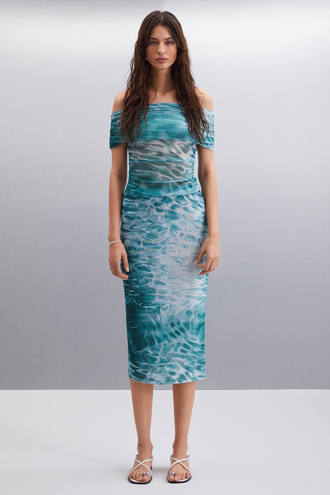 JAVIERA Basic Slim Desenli Tekli Etek