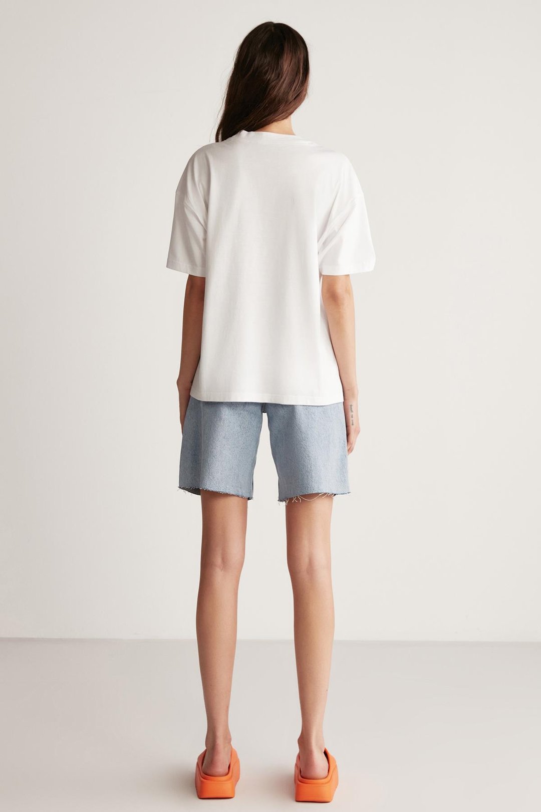 JEMMY Basic Relaxed Beyaz Tekli T-Shirt