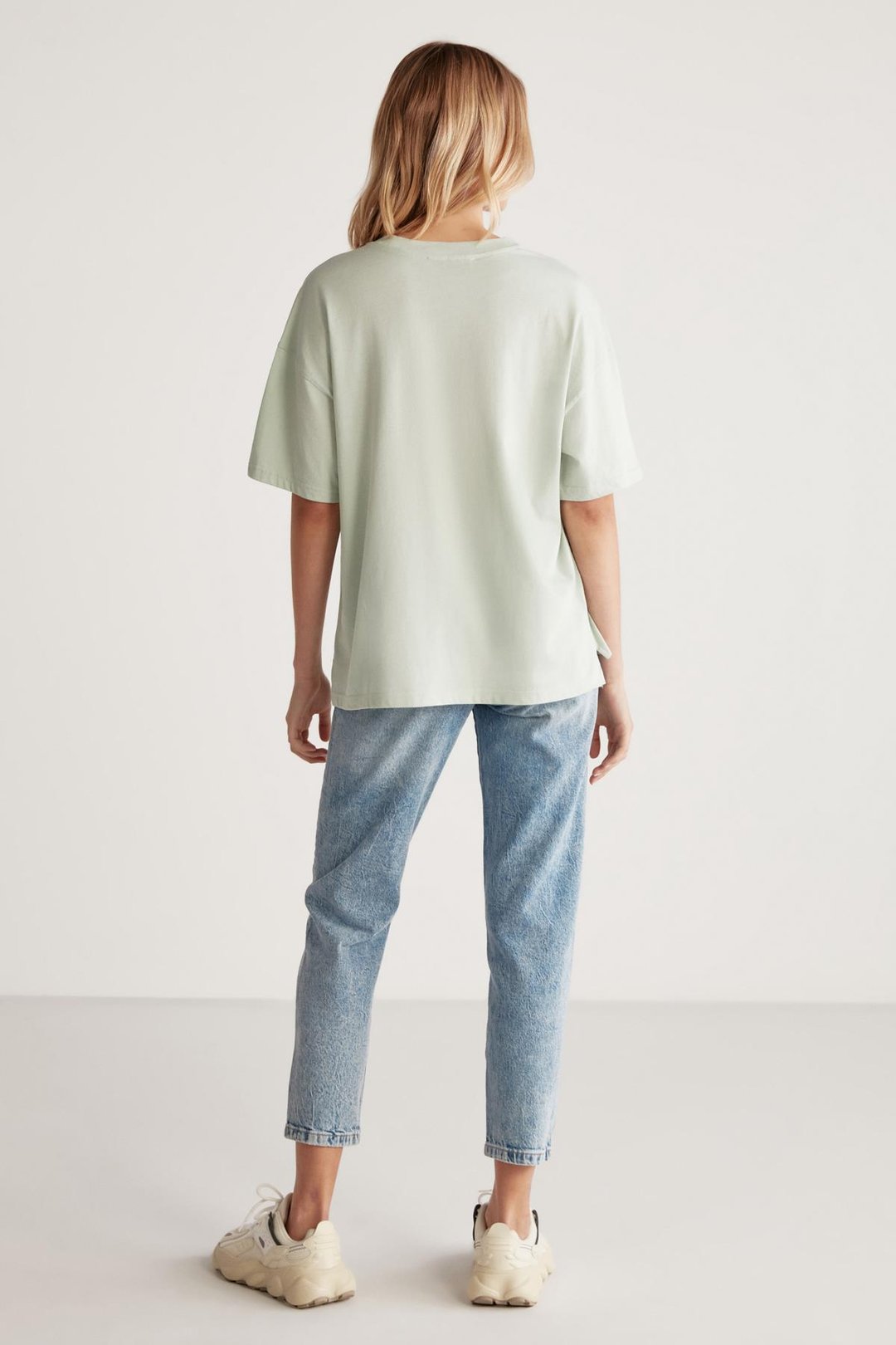 JEMMY Basic Relaxed Mint Yeşil Tekli T-Shirt