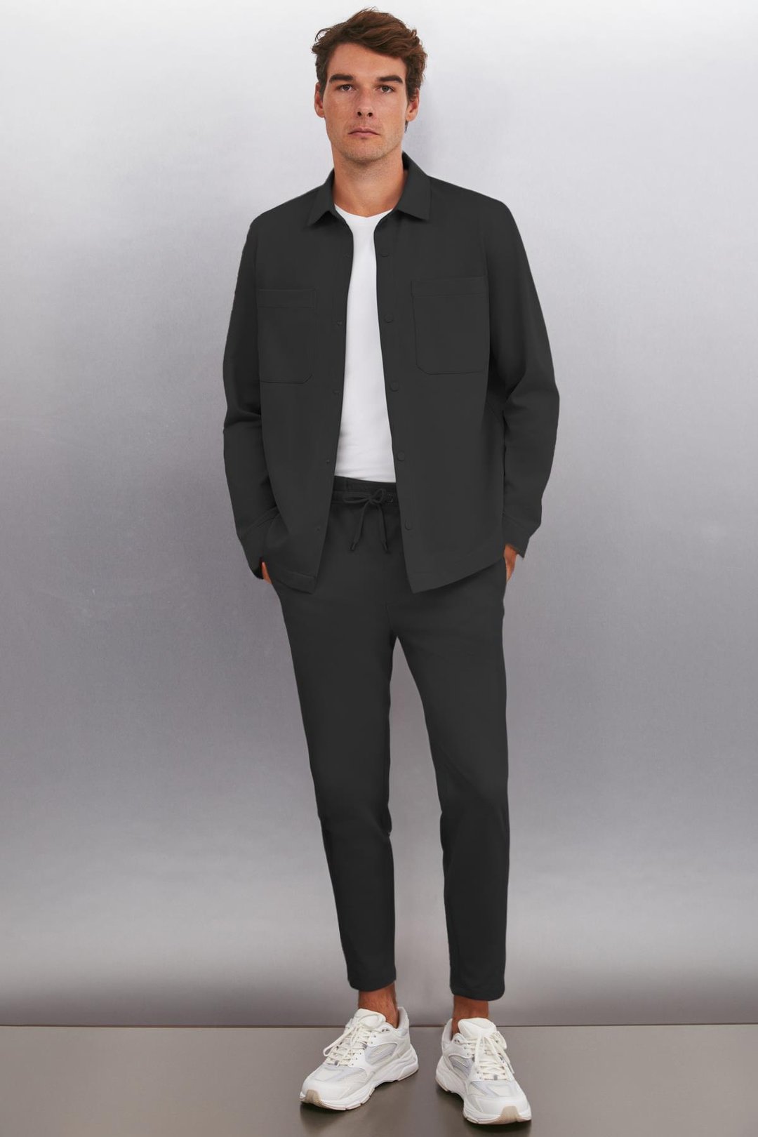 JESHUA Erkek Regular Siyah Pantolon