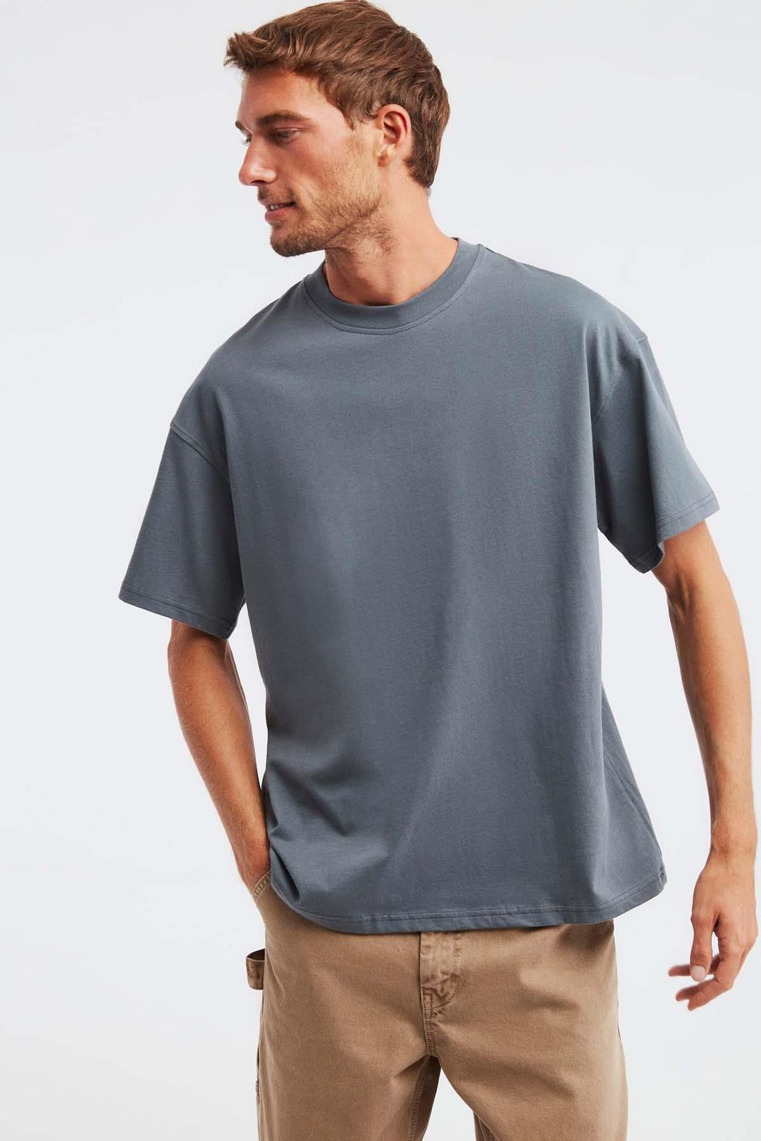 JETT  Oversize Açık Gri  T-Shirt