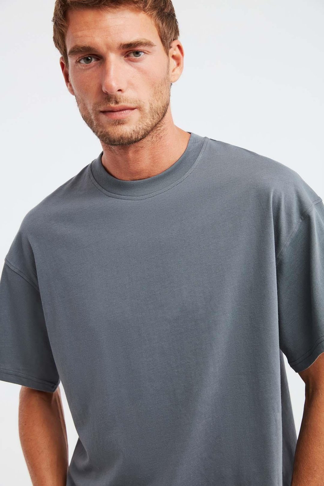 JETT  Oversize Açık Gri  T-Shirt