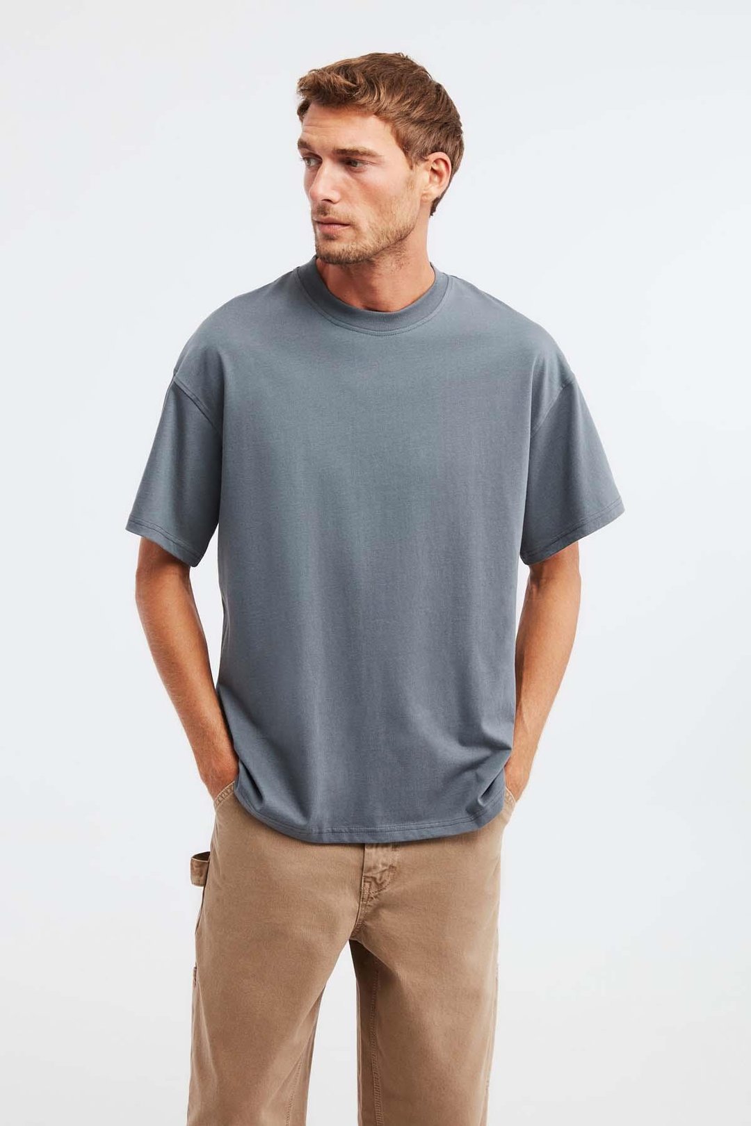 JETT  Oversize Açık Gri  T-Shirt