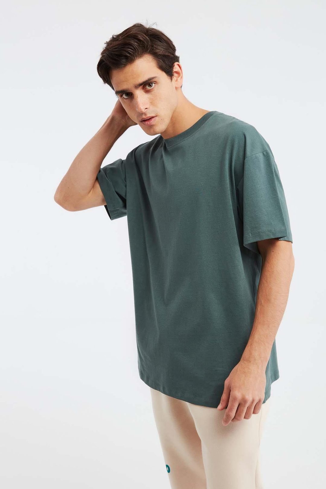 JETT  Oversize Koyu Yeşil  T-Shirt