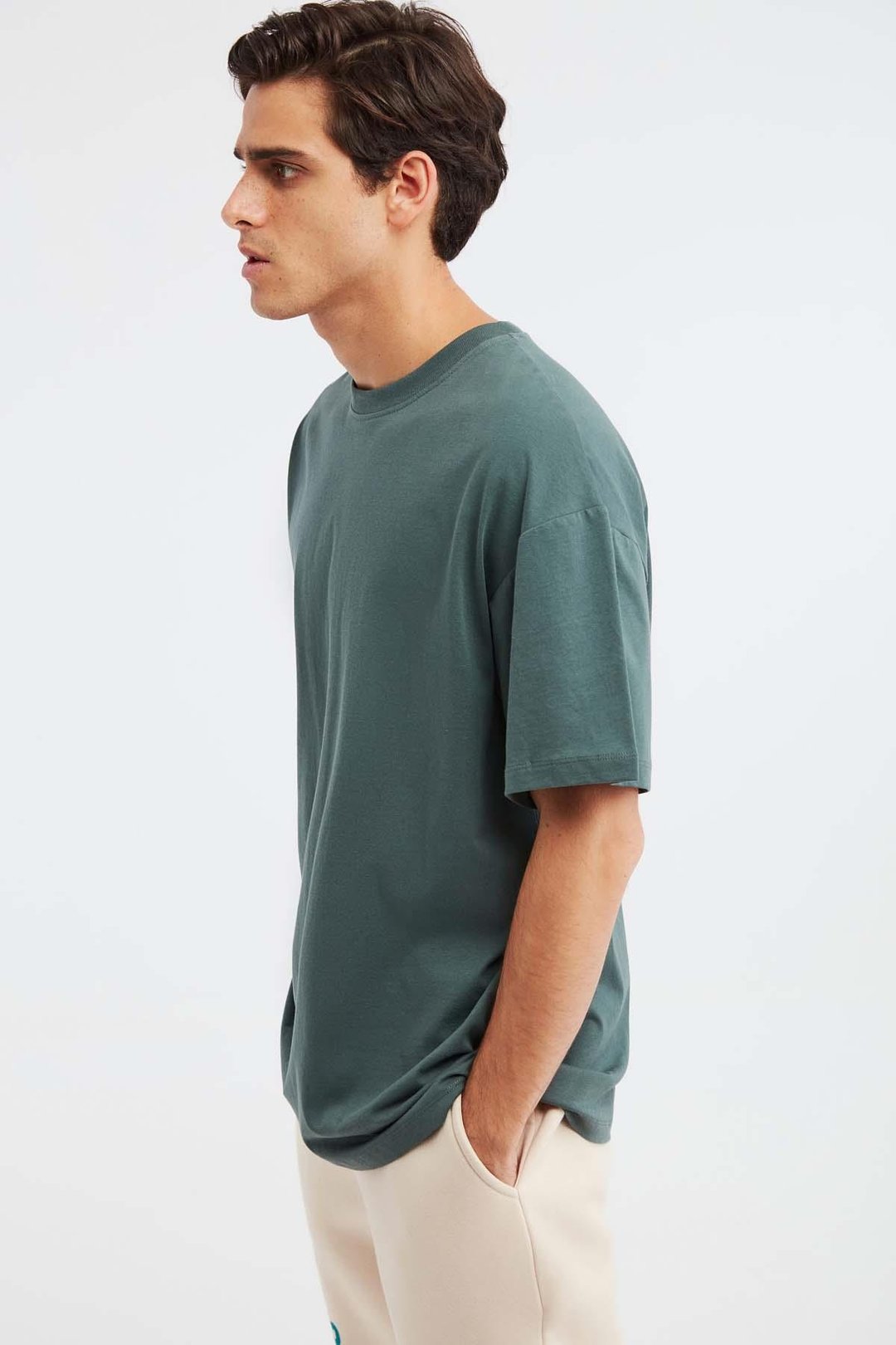 JETT  Oversize Koyu Yeşil  T-Shirt
