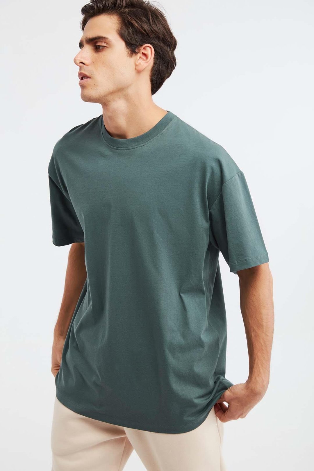JETT  Oversize Koyu Yeşil  T-Shirt