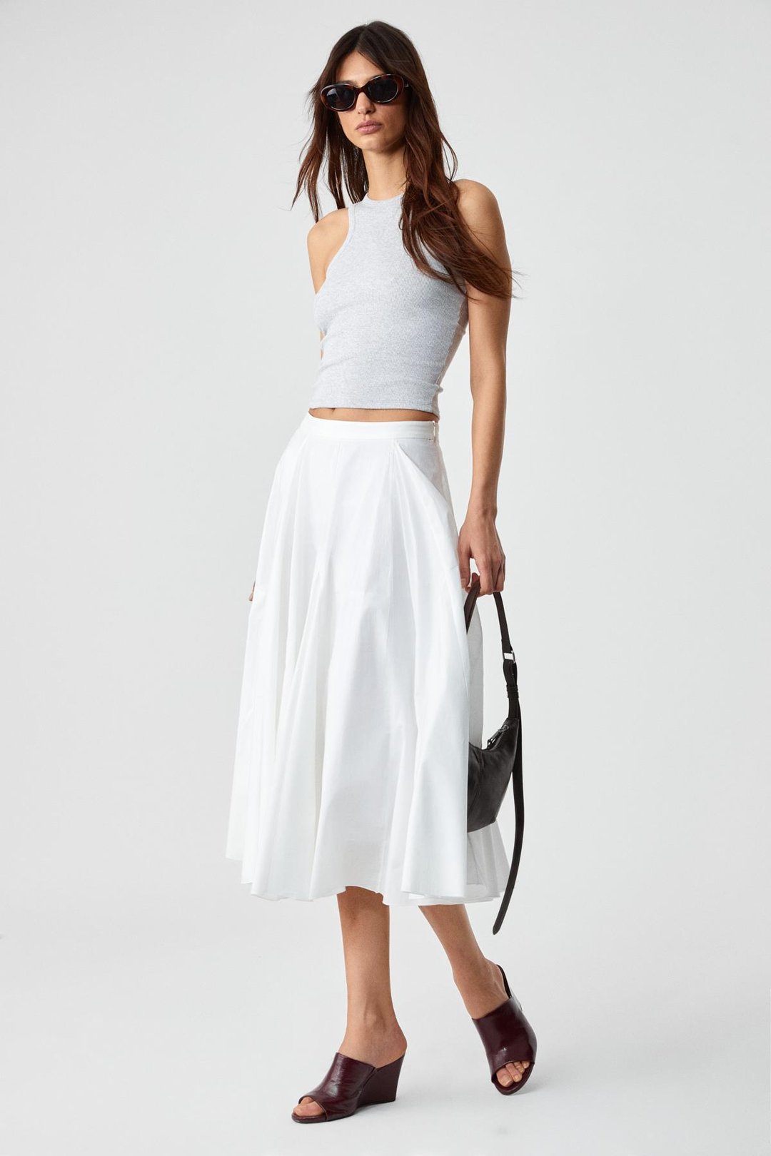 JROKSY Kadın Slim Halter Yaka Kolsuz Grimelanj Atlet