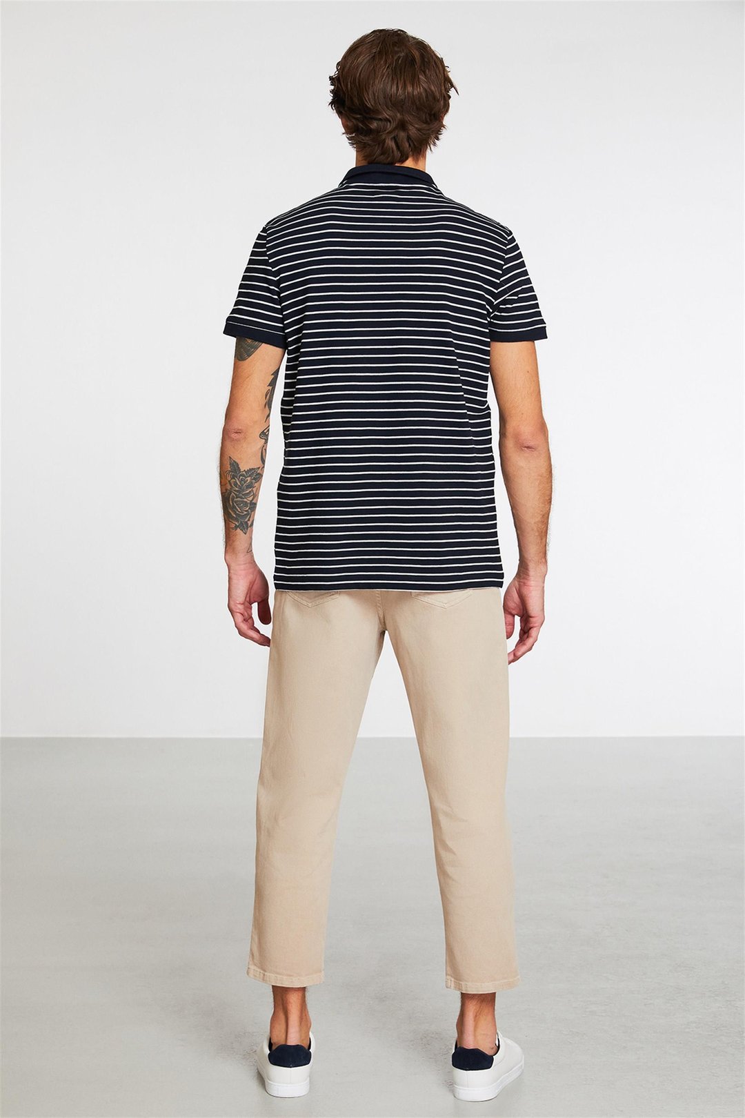 JUSTIN Erkek Lacivert Polo Yaka T-shirt