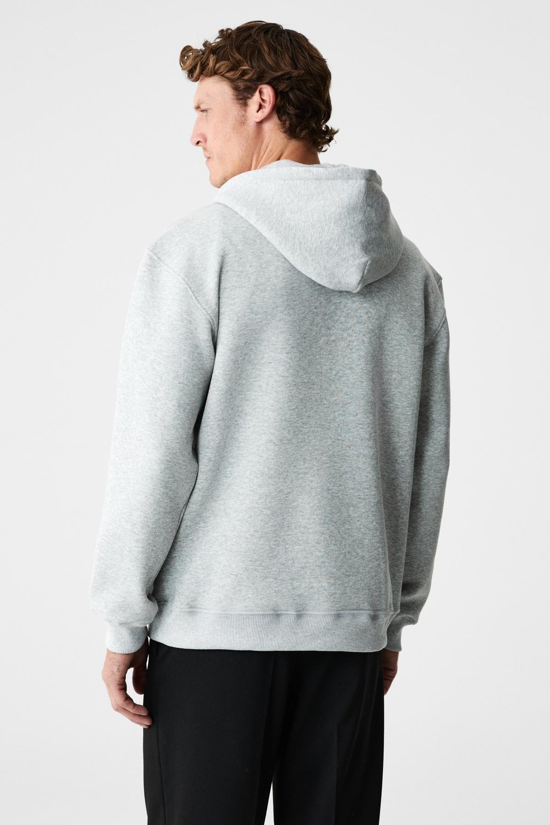 JUSTUS Erkek Kapüşonlu Kanguru Cepli Fermuar Yakalı Grimelanj Sweatshirt