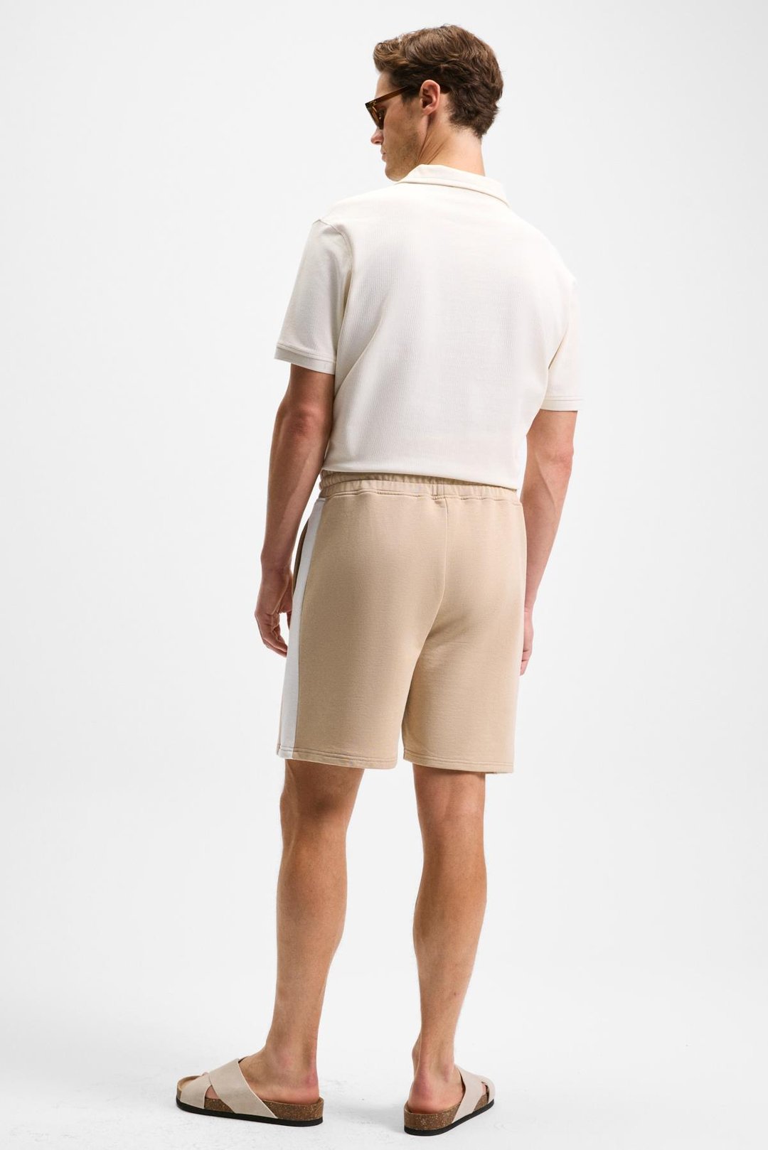 KEPA Erkek Beli Lastikli Cepli Relaxed Fit Bej Şort