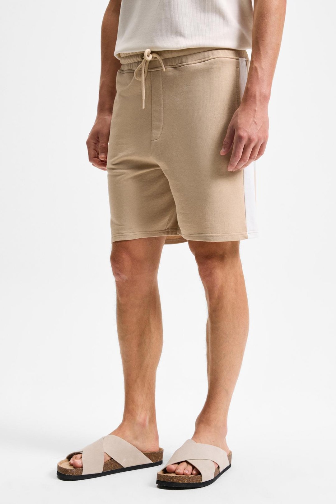 KEPA Erkek Beli Lastikli Cepli Relaxed Fit Bej Şort