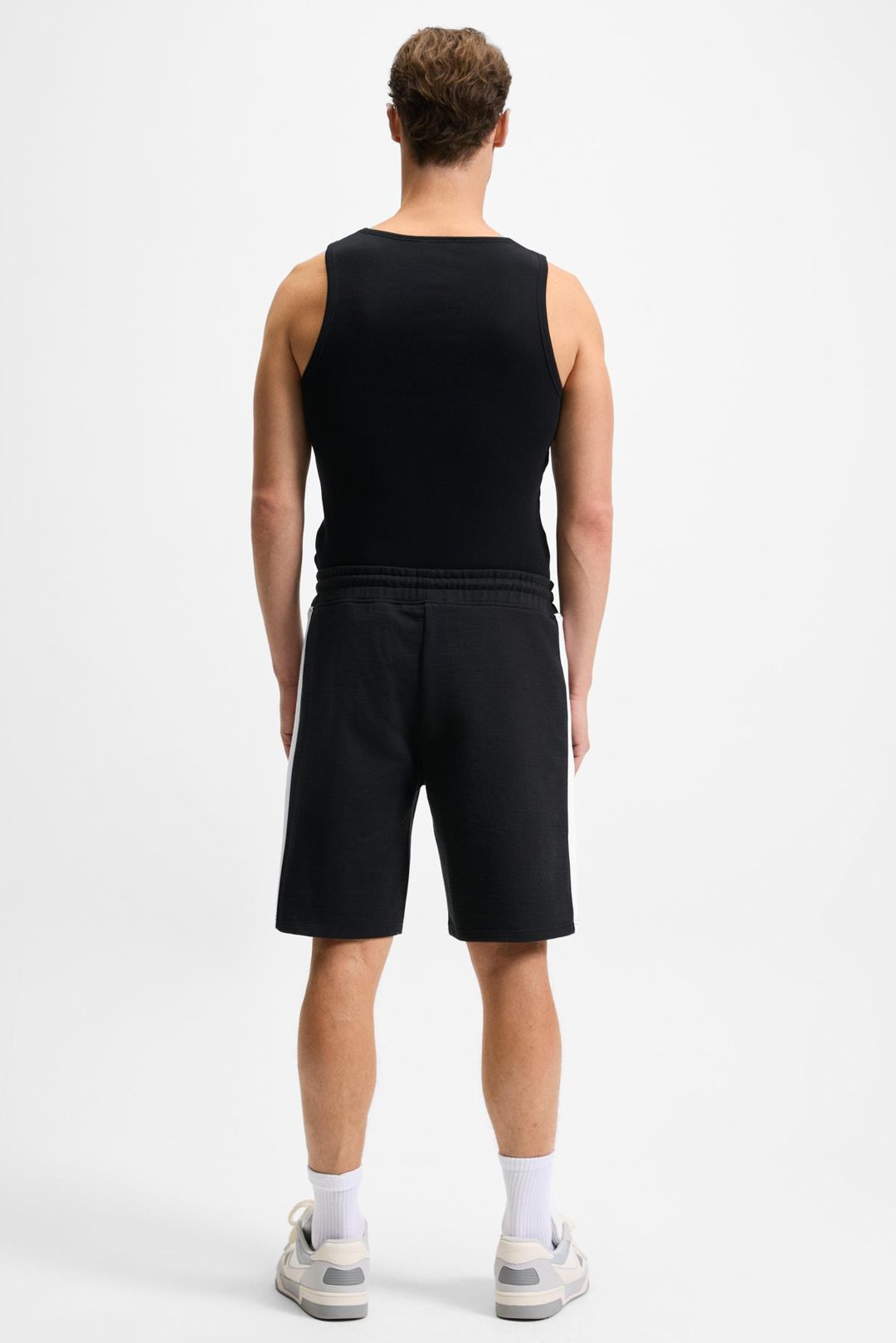 KEPA Erkek Beli Lastikli Cepli Relaxed Fit Siyah Şort