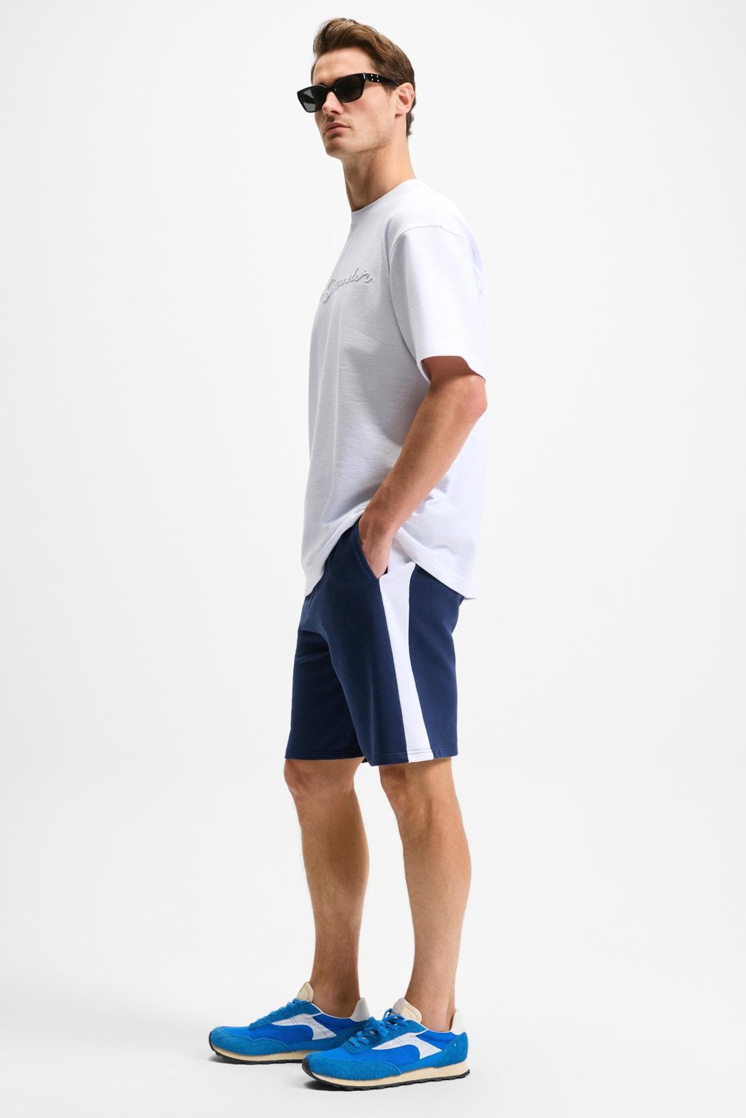 KEPA Erkek Beli Lastikli Cepli Relaxed Fit Lacivert Şort