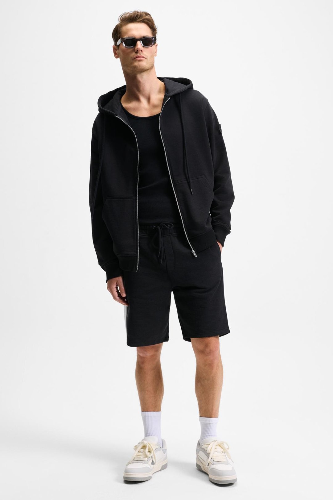 KEPA Erkek Beli Lastikli Cepli Relaxed Fit Siyah Şort