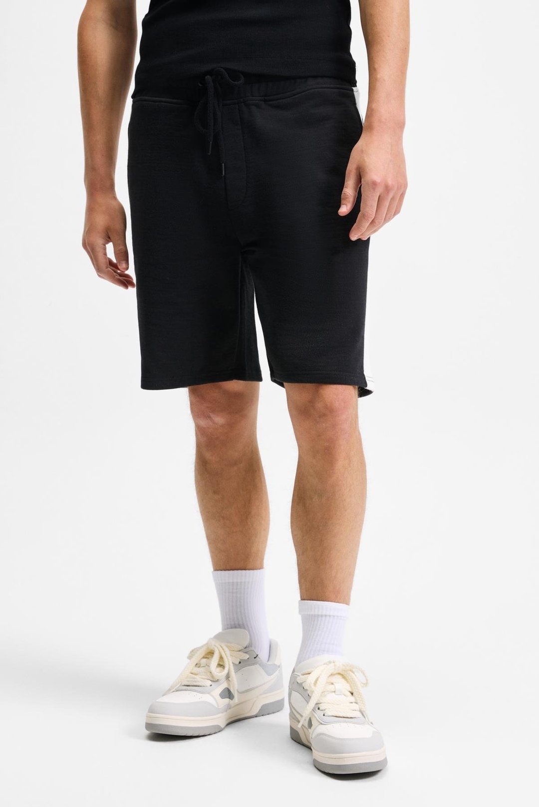 KEPA Erkek Beli Lastikli Cepli Relaxed Fit Siyah Şort