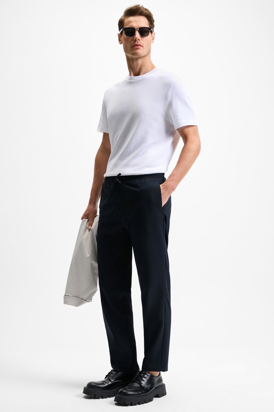 KHORN Erkek Relaxed Bağcıklı Normal Paça Lacivert Pantolon