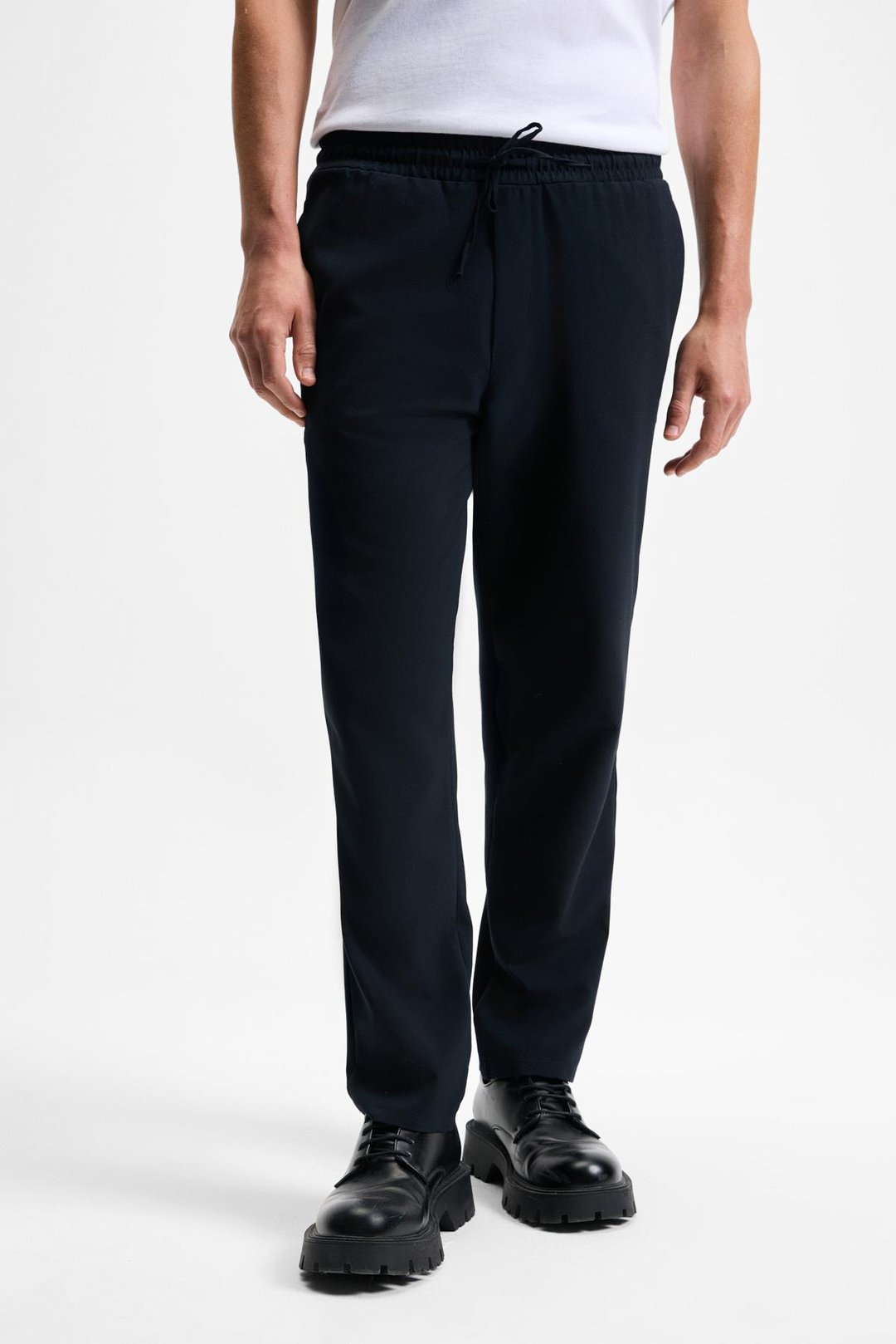 KHORN Erkek Relaxed Bağcıklı Normal Paça Lacivert Pantolon