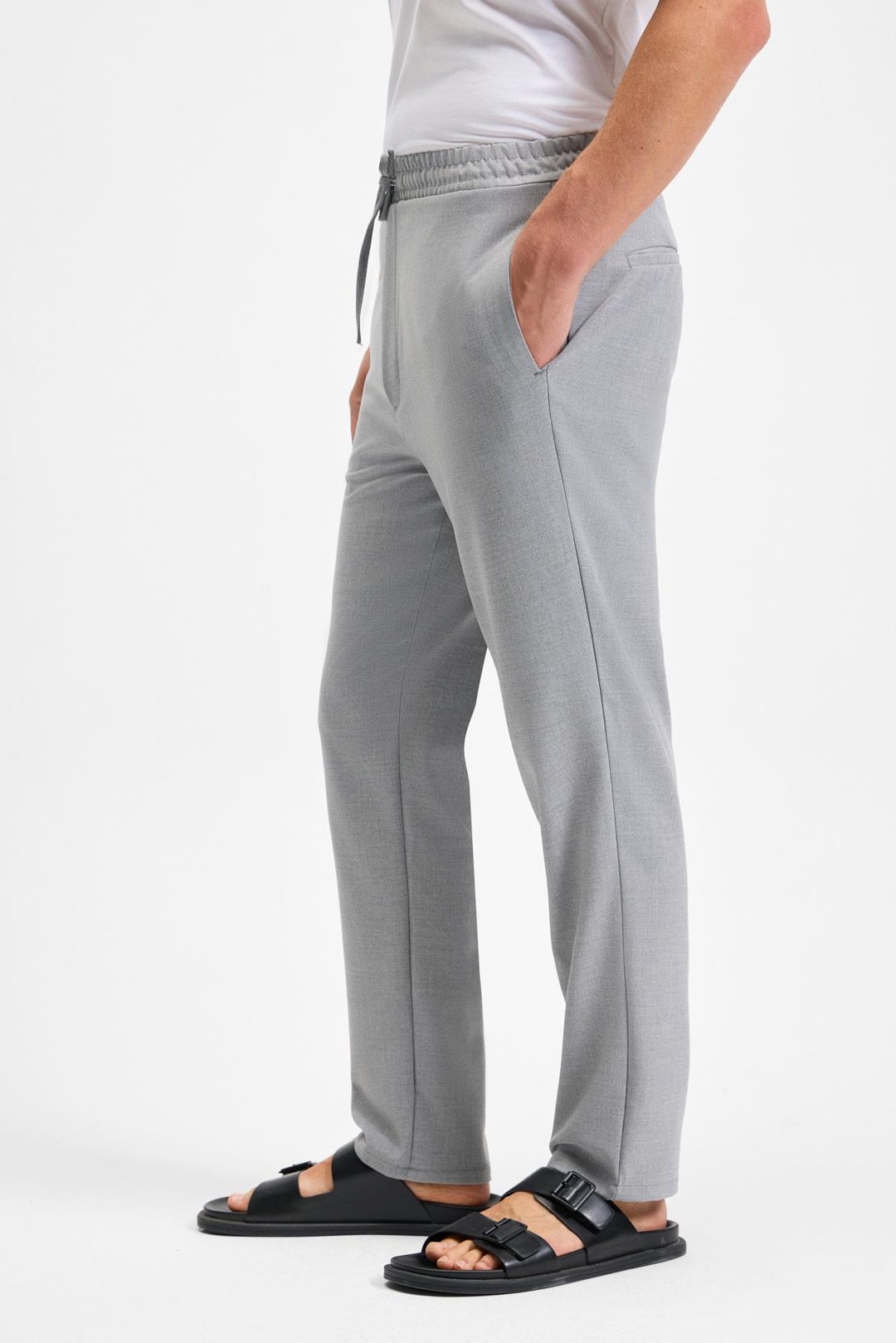 KHORN Erkek Relaxed Bağcıklı Normal Paça Açık Gri Pantolon