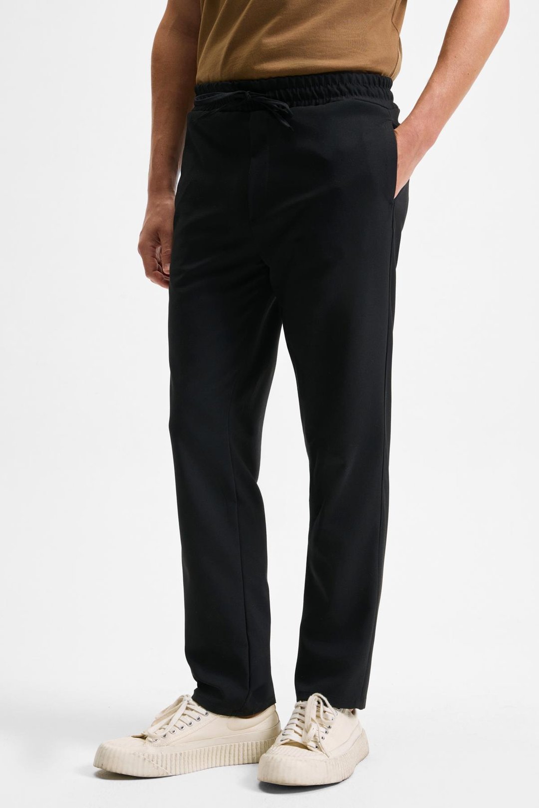 KHORN Erkek Relaxed Bağcıklı Normal Paça Siyah Pantolon