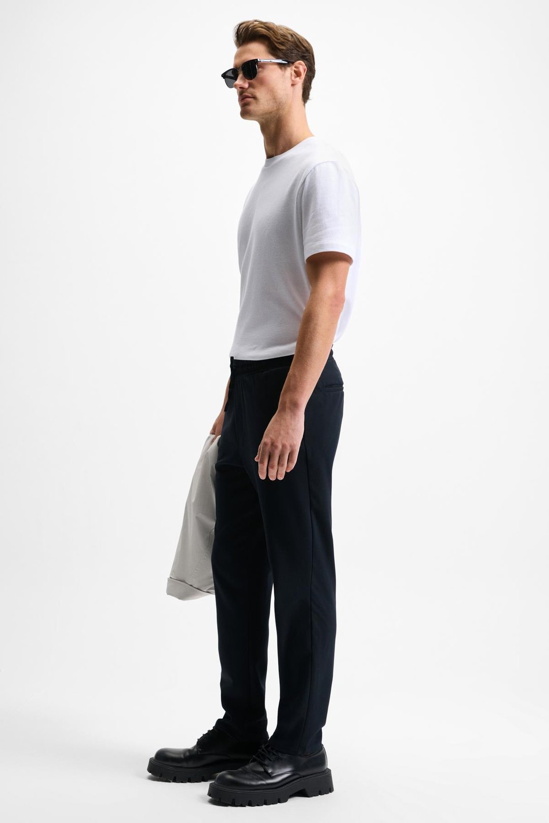 KHORN Erkek Relaxed Bağcıklı Normal Paça Lacivert Pantolon