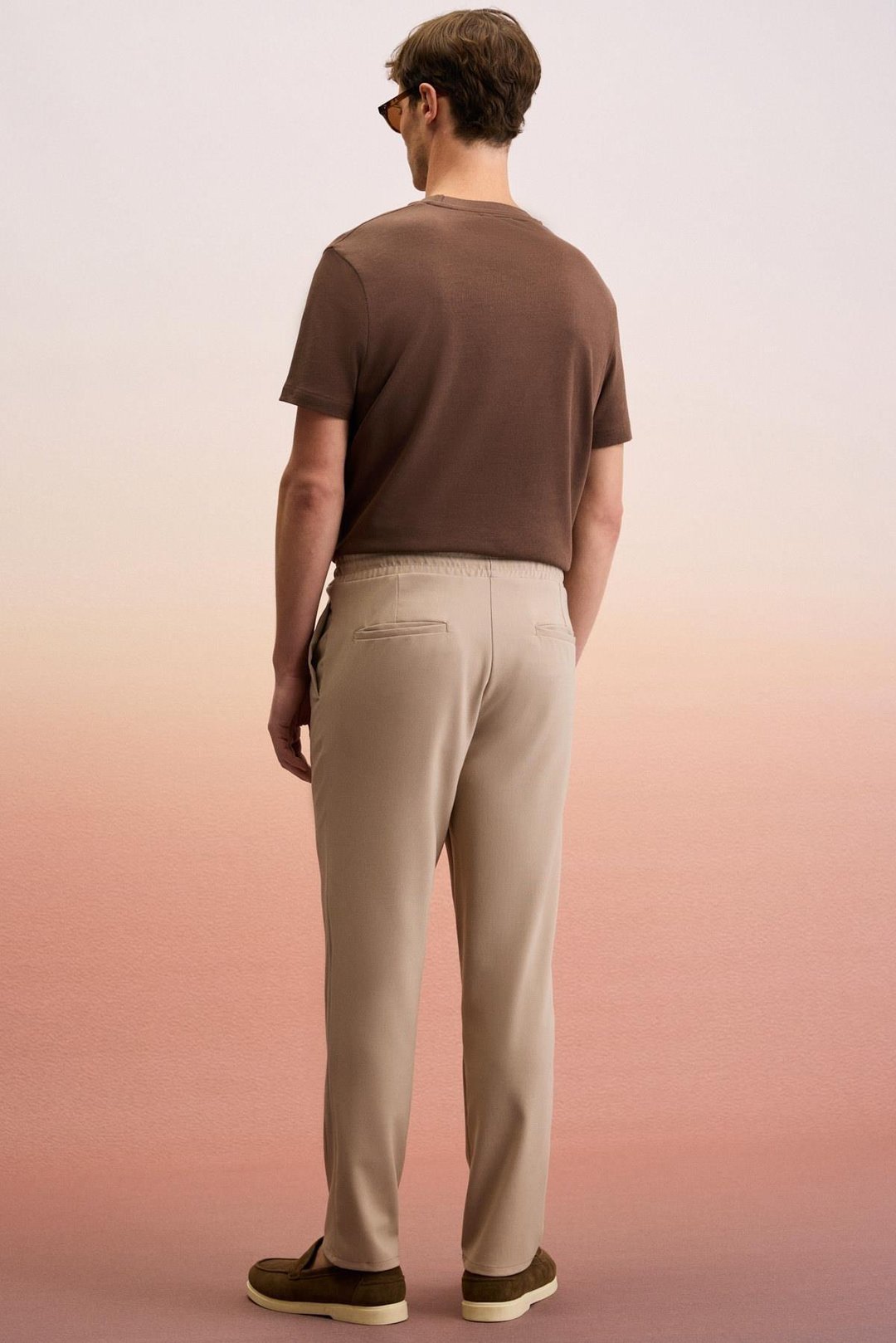 KHORN Erkek Relaxed Bağcıklı Normal Paça Bej Pantolon