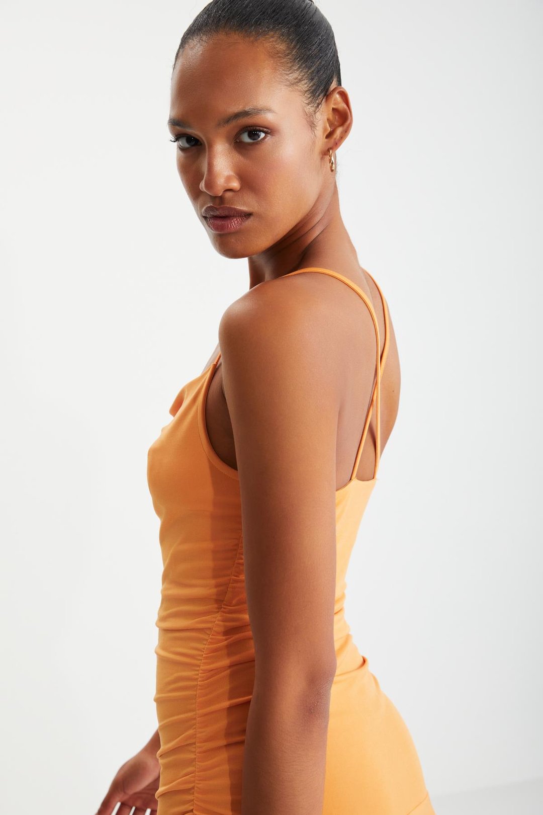 KORALIA  Relaxed Turuncu Tekli Elbise