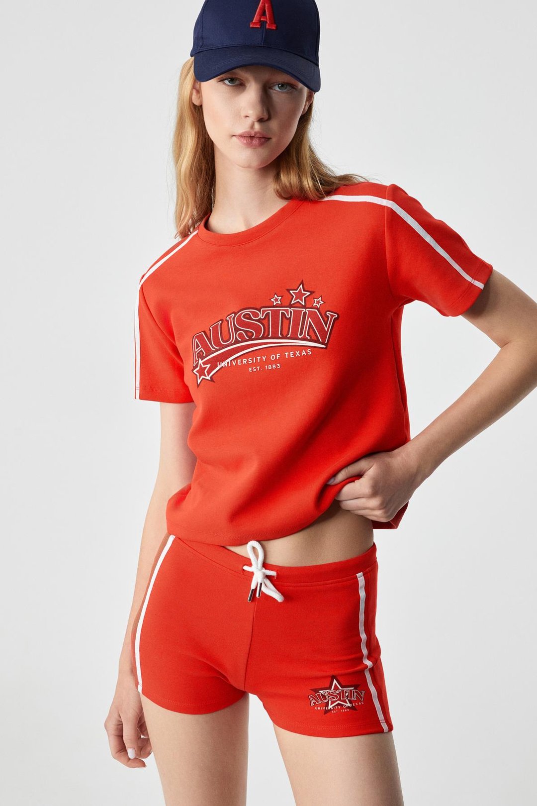 KRIEGER Kadın Baskılı Kısa Kol Kırmızı T-Shirt