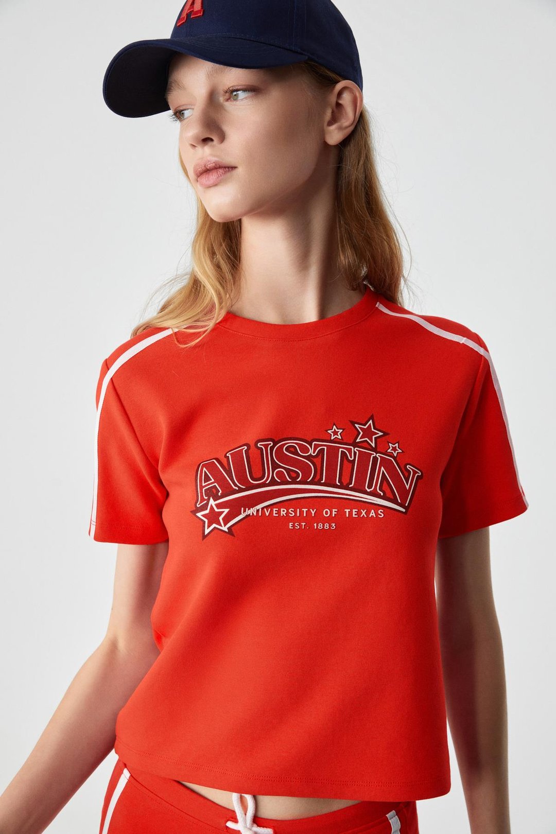 KRIEGER Kadın Baskılı Kısa Kol Kırmızı T-Shirt