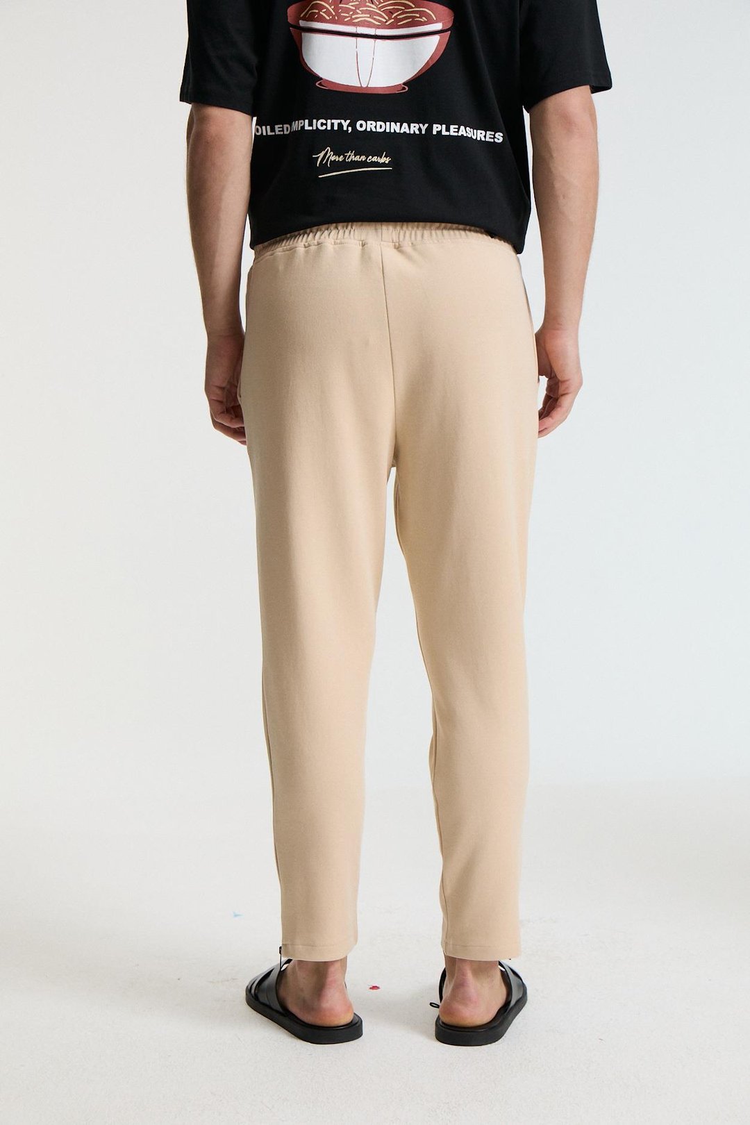 LAMARE Erkek Beli Lastikli Yanları Cepli Regular Fİt Bej Eşofman Altı