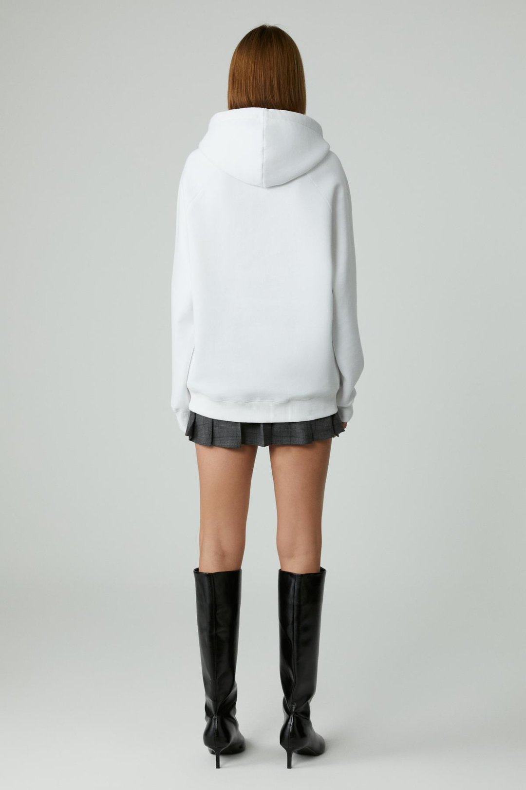 LAMARI Kadın Oversıze Şardonlu Kapüşonlu Beyaz Sweatshirt